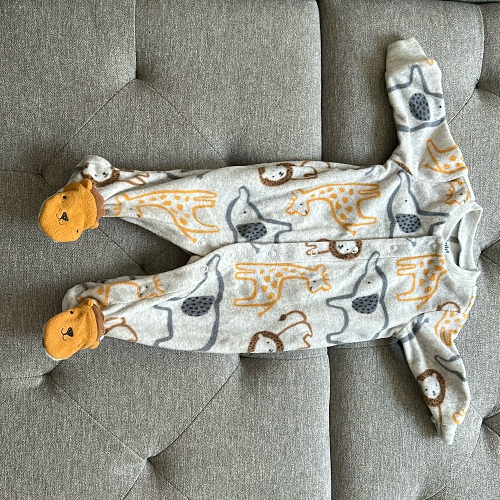 0-3 Months Animal Print Onesie